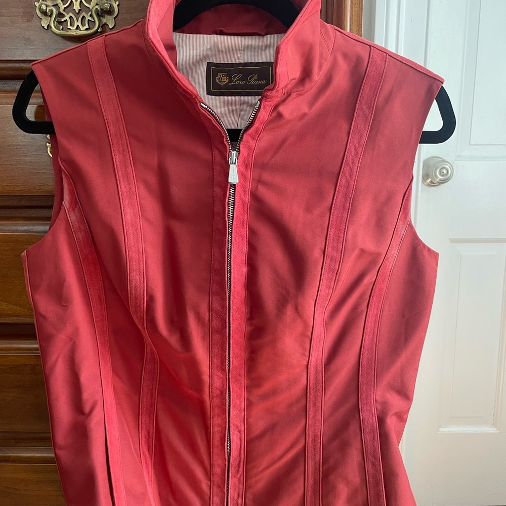 Women's Loro Piana Sleeveless Red/Orange vest